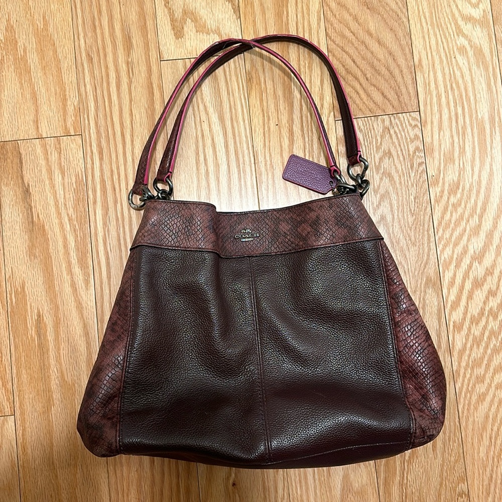 Lightly Used Coach Exotic Lexy Shoulder Bag